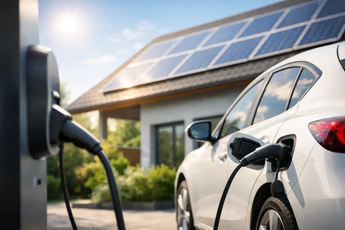 Elektrische auto laden met zonnepanelen slim geregeld